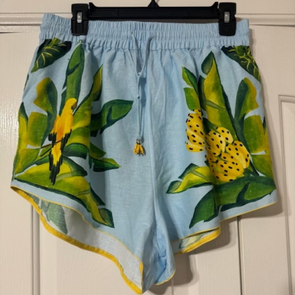 Farm Rio Summer Foliage Scarf Shorts